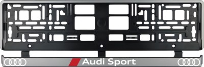 Set 2 bucati, suport numar inmatriculare argintiu Audi Sport foto
