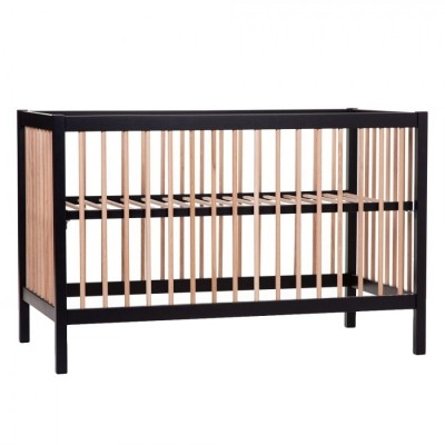 Patut Childhome Cot 97 Fag 60x120 cm, Natural Negru foto