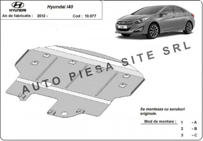 Scut metalic motor Hyundai i40 fabricat incepand cu 2012 APS-10,077
