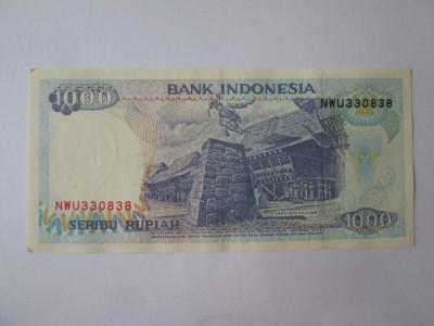 Indonezia 1000 Rupiah 1992 foto