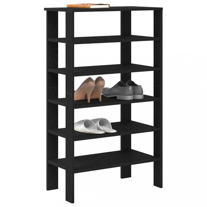 vidaXL Pantofar, negru, 61x32x105 cm, lemn prelucrat 859861
