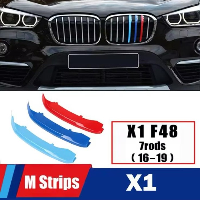 Set ornamente plastic grila fata compatibil BMW X1 2016 - 2019 F48 7B