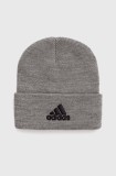 Adidas caciula culoarea gri, din tricot gros, IY7665