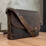 Geanta Barbati de Umar Din Piele Naturala Green Wood Gentleman: Ideala pentru documente, laptop, Tableta