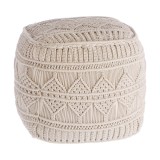 Cumpara ieftin Puf bumbac crem 45 x 45 x 45 cm