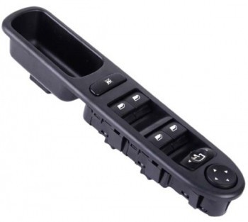 Bloc comutator comanda butoane actionare geamuri + oglinzi electrice stanga compatibil Peugeot 307 9 pini 6554.KT 6554.KS foto