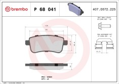 BREMBO P 68 041 PRIME LINE set placute frana,frana disc