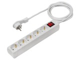 Prelungitor Alimentare AS SCHWABE 3G1,5mm&sup2; 2m 5 Prize 16A PVC Alb 11393