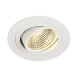 Spot incastrat, NEW TRIA 77 Ceiling lights, white LED, 3000K, round, white, 38&deg;, 9.1W, incl. driver, clip springs,, SLV