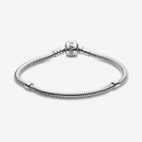Pandora 590702HV-17, Brățară Charm Snake Chain pentru Femei Argintie 17cm