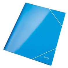 Mapa din Carton cu Elastic Leitz Wow, A4, Albastru Metalizat, Mapa A4 cu Elastic, Mapa Carton cu Elastic, Mapa Carton A4, Mapa de Carton cu Elastic, M foto