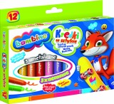Cumpara ieftin Bambino carioci colorate in forma de baton, 12 culori