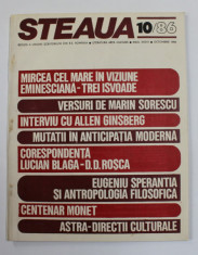 STEAUA , REVISTA A UNIUNII SCRIITORILOR DIN R.S. ROMANIA , LITERATURA , ARTA , CULTURA , ANUL XXXVII , NR. 10 , OCTOMBRIE , 1986 foto