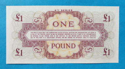 1 Pound British armed forces - One pond - Bancnota SUPERBA - UNC foto