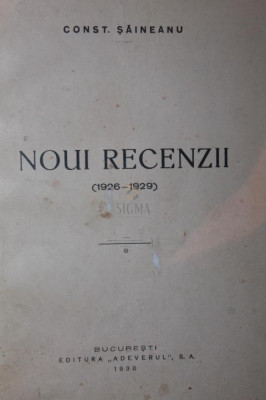 NOUI RECENZII ( 1926 - 1929 ) foto