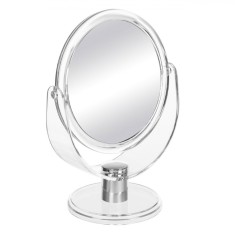 Oglindă Cosmetică JB Beauty, 10 cm, Dublă, Bază Transparentă, Simplă și Mărire x2