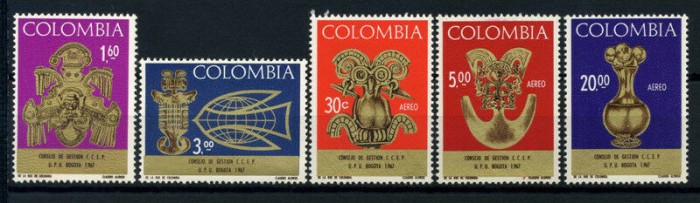 B0452 - Columbia 1967 - Arta 5v.neuzat,perfecta stare