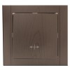 Intrerupator cap cruce Comtec Anemon, incastrat, rama inclusa, stejar
