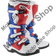 MBS Cizme motocross Alpinestars Tech 5, alb/rosu/albastru, 11=45.5, Cod Produs: 34101320PE foto