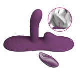 Vibrator Luka Sit-Down Pad cu Incalzire, 5 Moduri Vibratii, Bile Stimulatoare, Silicon, USB, Mov
