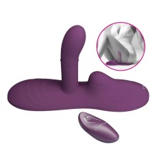 Vibrator Luka Sit-Down Pad cu Incalzire, 5 Moduri Vibratii, Bile Stimulatoare, Silicon, USB, Mov
