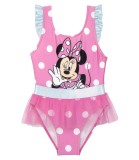 Costum de Baie &Icirc;ntreg pentru Copii Minnie cu Buline și Tul 3-7 Ani. (set 5 buc.)
