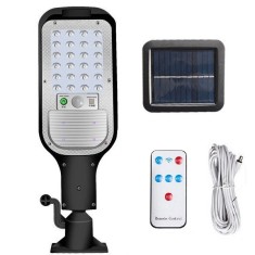 Lampa Solara LED Senzori, Acumulator, Telecomanda, 120W JX518 foto