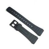 Curea de ceas neagra din silicon 18mm cu 21mm / 20mm cu 23mm / 22mm cu 25mm, Time Veranda