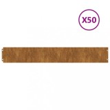 Cumpara ieftin Borduri de gazon 50 buc. 15x103 cm otel Corten flexibil
