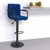VidaXL Scaun de bar, albastru, material textil