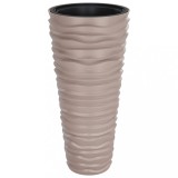 Cumpara ieftin Jardiniera cu interior detasabil, mocha, 18/45 L, PP canelat