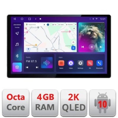 Navigatie dedicata Edonav Nissan Micra 2002-2010, Ecran 2K QLED 13&amp;quot;,Octacore,4Gb RAM,32Gb Hdd,4G,360,DSP,Carplay,Bluetooth CarStore Technology foto