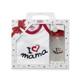 Set cadou Bibi"mama", biberon polipropilena + body