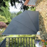 Cumpara ieftin Copertină laterală pliabilă de balcon, gri, 160x240 cm