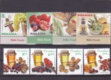 TRAIESTE SANATOS,ALIMENTELE BIBLIEI,2013 SI 2016,SERII COMPLETE, MNH ** ROMANIA., Sanatate, Nestampilat