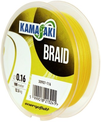 Fir Textil Kamasaki Braid, Yellow, 23.6kg, 0.25mm, 100m foto