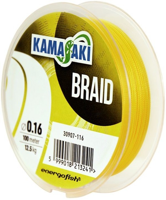 Fir Textil Kamasaki Braid, Yellow, 23.6kg, 0.25mm, 100m