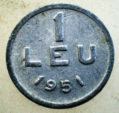 1.813 ROMANIA RPR 1 LEU 1951 foto
