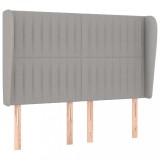 Cumpara ieftin Tablie de pat cu aripioare gri deschis 147x23x118/128 cm textil