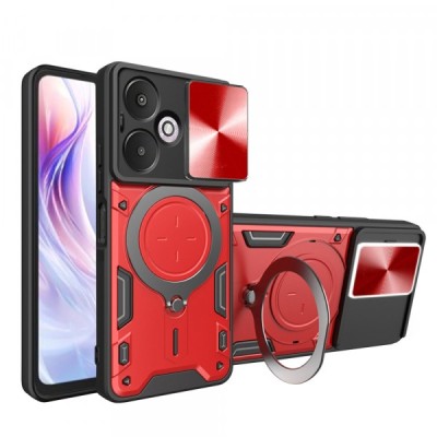 Husa pentru Xiaomi Redmi 13C 5G, Techsuit, CamGuard Pro, Rosie foto