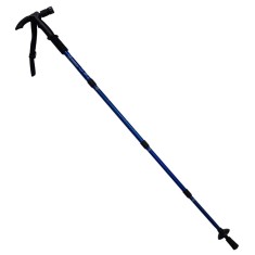 Baston trekking extensibil DEPOX&reg;, Ol Helper, aluminiu, lampa LED, 110 cm, albastru