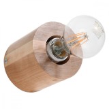 Lampă De Perete Salgado Din Lemn Natural Cu 1 Bec Cilindric De Interior &Icirc;n Stil Scandinav