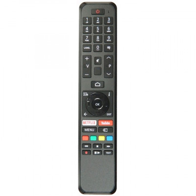 Telecomanda pentru LCD/LED, Toshiba, 43UA3A63DG, 49UA3A63DG, 50UA3A63DG, smart cu Netflix si Youtube, neagra foto