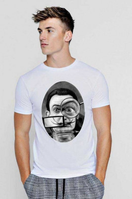 Tricou barbati alb - Dali - The Watcher - XL foto