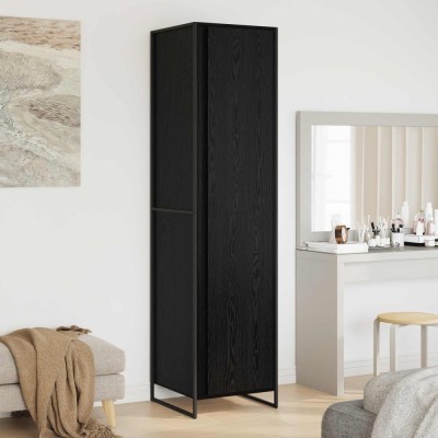 Dressing 2 pcs Stejar Negru 50 x 50 x 200 cm Lemn compozit foto
