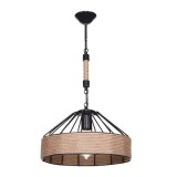 Cumpara ieftin Lustra cu o singură lumina PWL-0975, E27 negru-natural, 33x61 cm