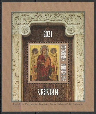Romania 2021 Mi 7493 bl 884 MNH - Craciun foto