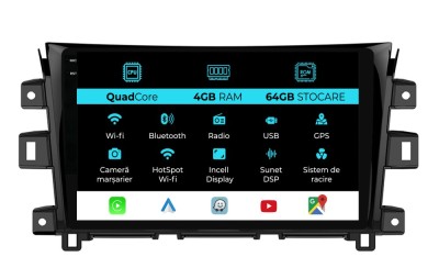 Navigatie Dedicata Nissan Navara (2015-2022),QuadCore, 10Inch, 4Gb Ram, 64Gb Stocare, Carplay foto