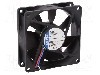 Ventilator 80x80x25mm, 12V DC, volum aer 79m3/h, lagar cu bila, EBM-PAPST - 8412 NH