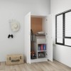 Gossi Șifonier, alb, 82,5x51,5x180 cm, lemn prelucrat